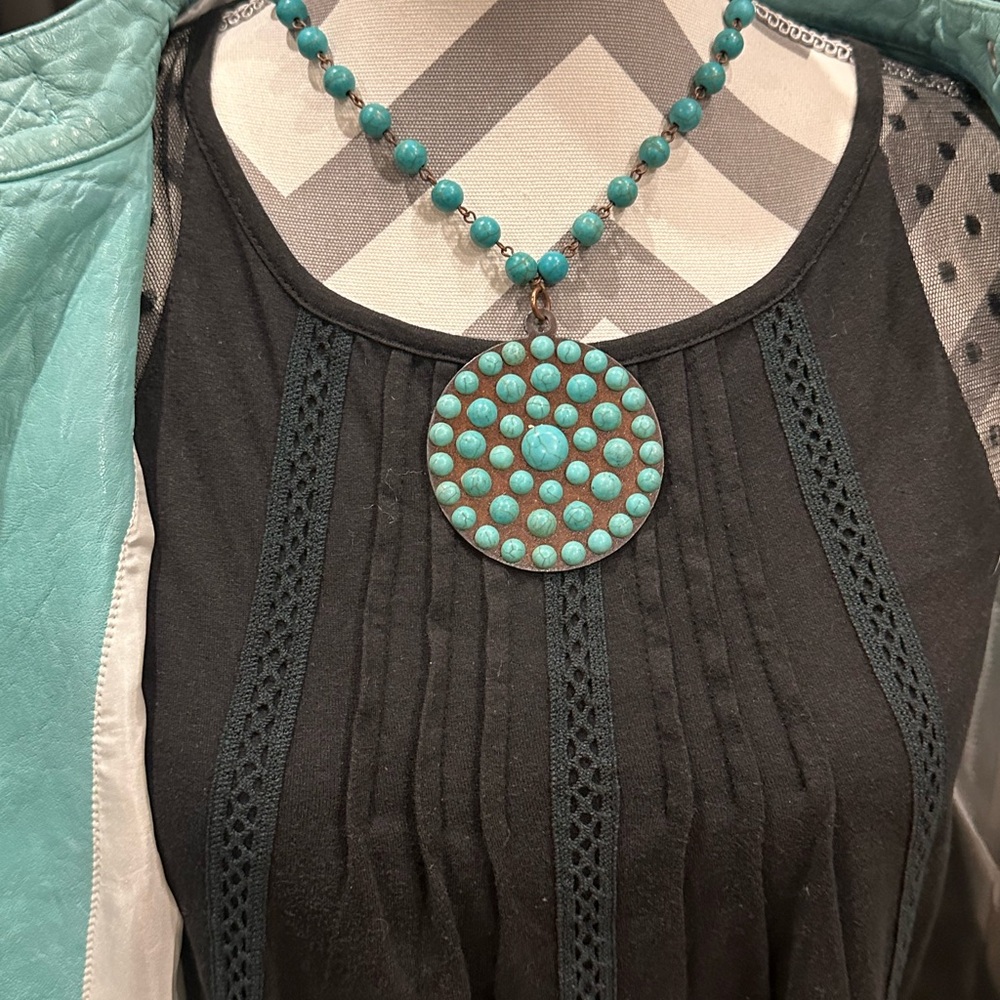 Double D Ranch black sleeveless tunic top / dress with black lace trim SZ S - Picture 5 of 10